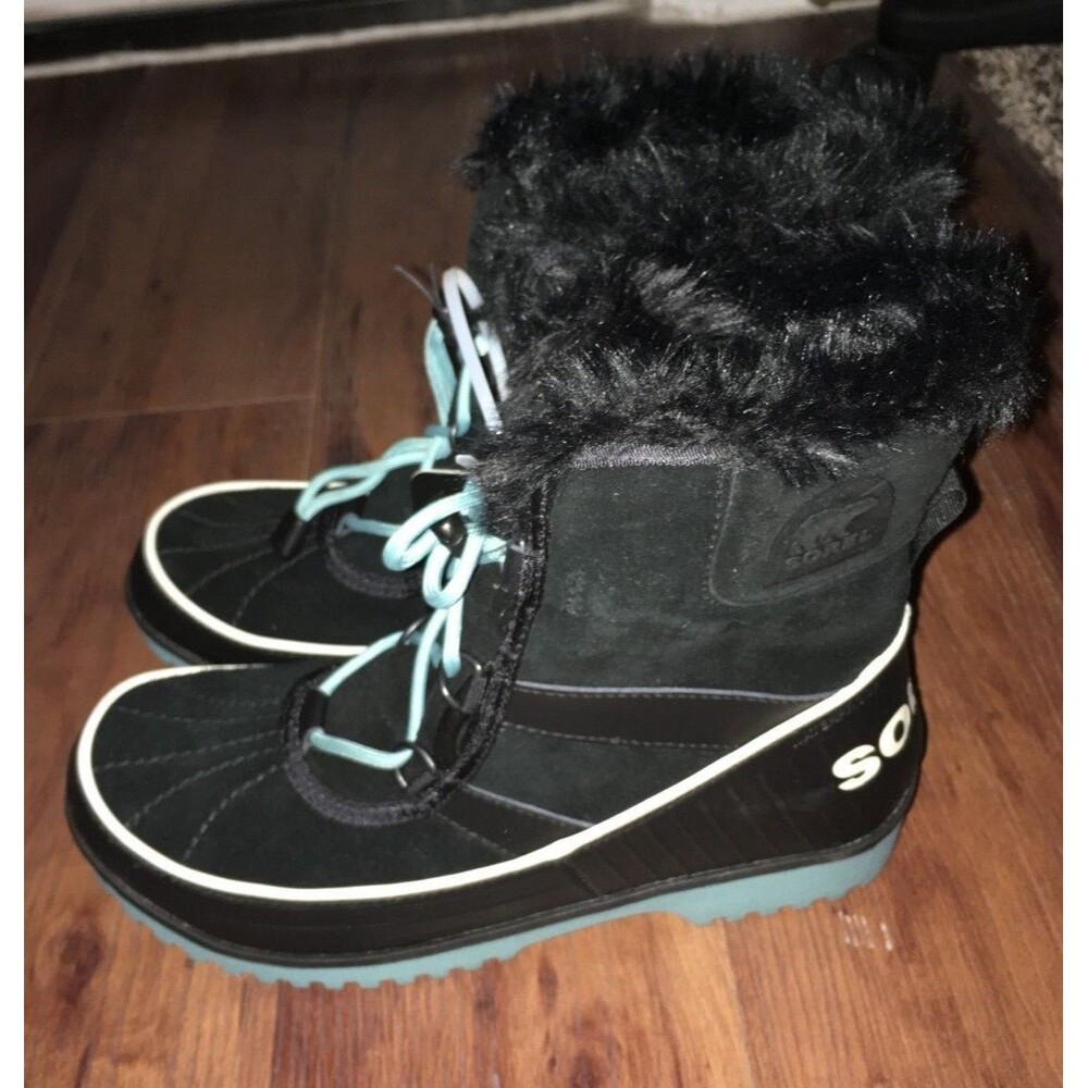 NEW SOREL TIVOLI III BOOTS BLACK WATERPROOF SUEDE WOMENS BOOTS INSULATED Sz 7